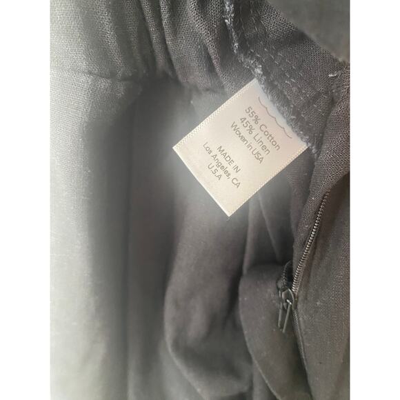 COAST HIGH PLEATED LINEN BLEND JUMPSUIT BLACK SIZE SMALL - Picture 8 of 9